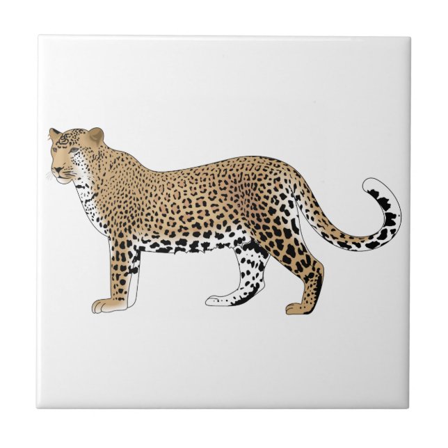 Leopard Ceramic Tile (Front)