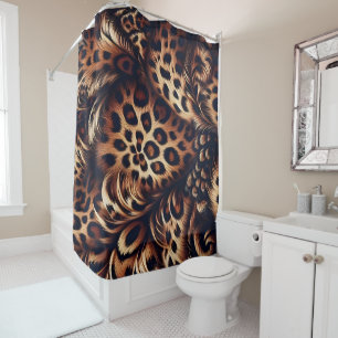 Leopard Charm: The Bold Statement  Shower Curtain