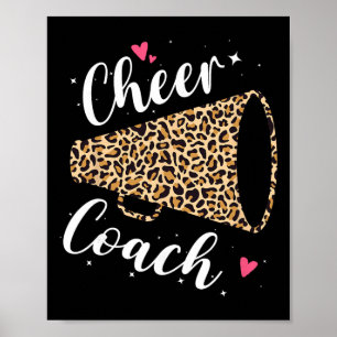 Leopard Cheer Coach Cheerleading Cheerleader Appre Poster