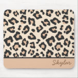 Leopard Cheetah Animal Print Custom Cursive Name Mouse Pad<br><div class="desc">This is a Cheetah Leopard Animal Print Custom Cursive Name Mousepad!</div>