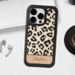 Leopard Cheetah Animal Print Custom Cursive Name OtterBox iPhone 14 Pro Case<br><div class="desc">This is a Cheetah Leopard Animal Print Custom Cursive Name iPhone OtterBox Phone Case!</div>