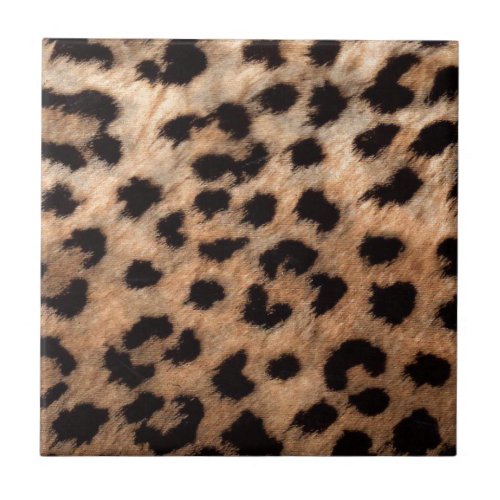 Leopard Cheetah Animal Print Girly Modern Trendy Ceramic Tile