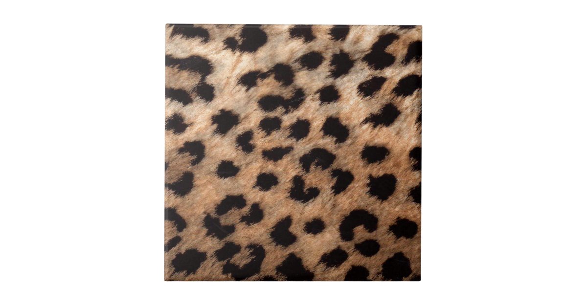 Leopard Cheetah Animal Print Girly Modern Trendy Ceramic Tile | Zazzle