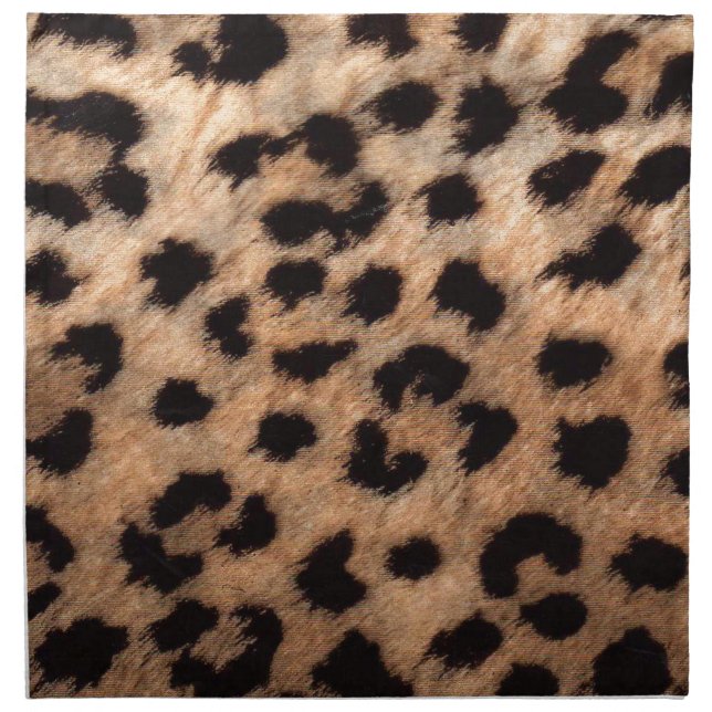 Leopard Cheetah Animal Print Girly Modern Trendy Cloth Napkin (Front)