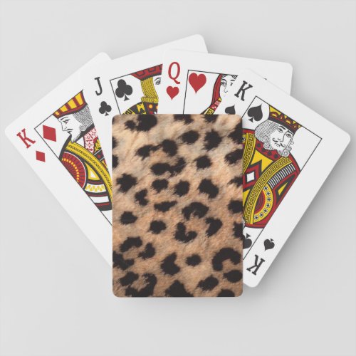 Leopard Cheetah Animal Print Girly Modern Trendy Playing Cards