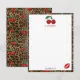 Leopard Cheetah Animal Print Red Cherry Pattern Note Card | Zazzle