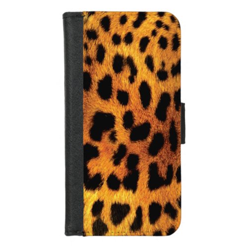 Leopard Cheetah animal print wild safari look iPhone 87 Wallet Case