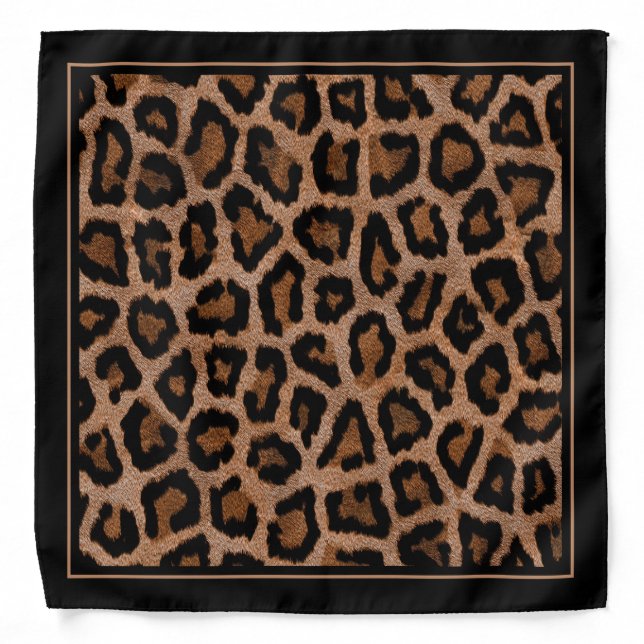 Leopard Cheetah Animal Skin Fur Pattern Print Bandana (Front)