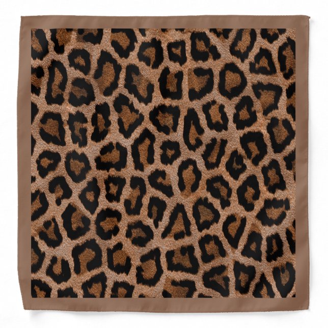 Leopard Cheetah Animal Skin Fur Pattern Print Bandana (Front)