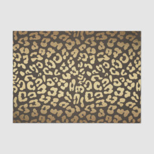 Leopard Cheetah Animal Skin Print Gold Glam Chic Tissue Paper