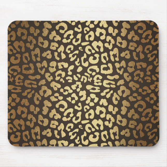 Leopard Cheetah Animal Skin Print Modern Glam Gold Mouse Pad | Zazzle