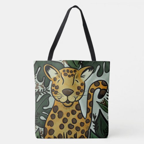 Leopard Cheetah Big Jungle Cat Art By Jess Tote Bag