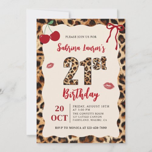 Leopard Cheetah Cherry Birthday