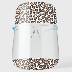 Leopard Cheetah Modern Animal Girly Print Face Shield