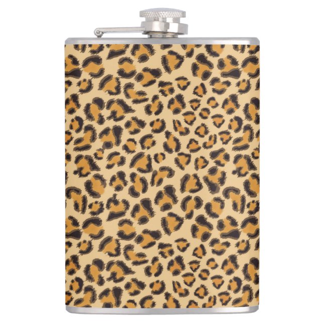 Leopard cheetah pattern   flask (Front)