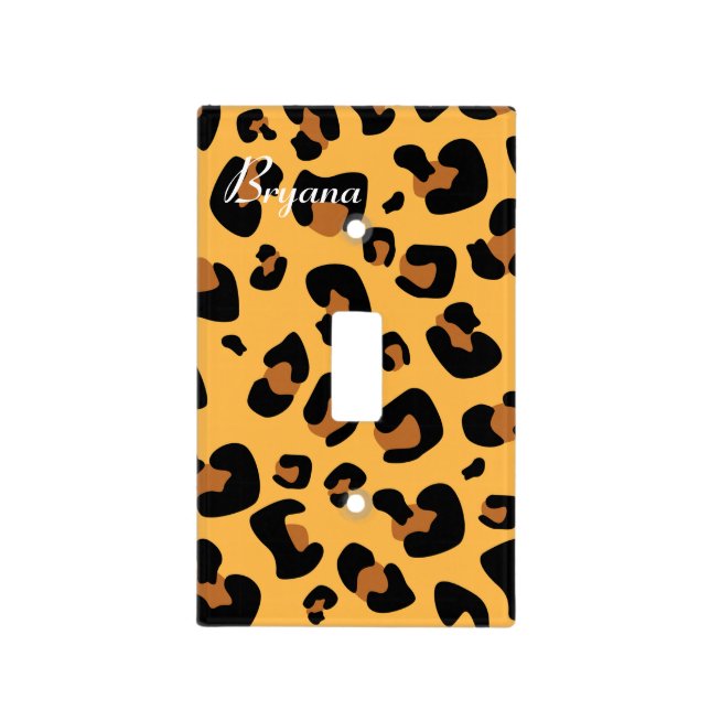 Leopard Cheetah Print Chic Light Switch Cover (Front)
