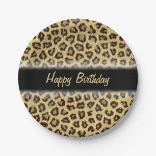 Leopard / Cheetah Print Custom Party Paper Plates