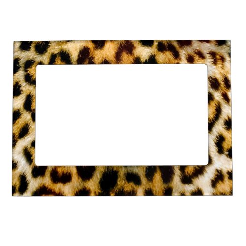 Leopard Cheetah Print Faux Fur Magnetic Picture Frame