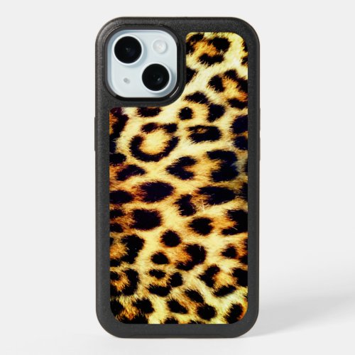 Leopard Cheetah Print Faux Fur iPhone 15 Case