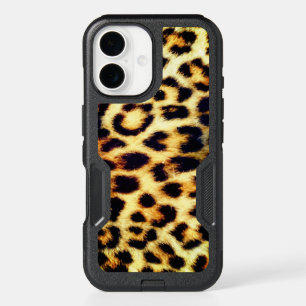 Leopard Cheetah Print Faux Fur iPhone 16 Case