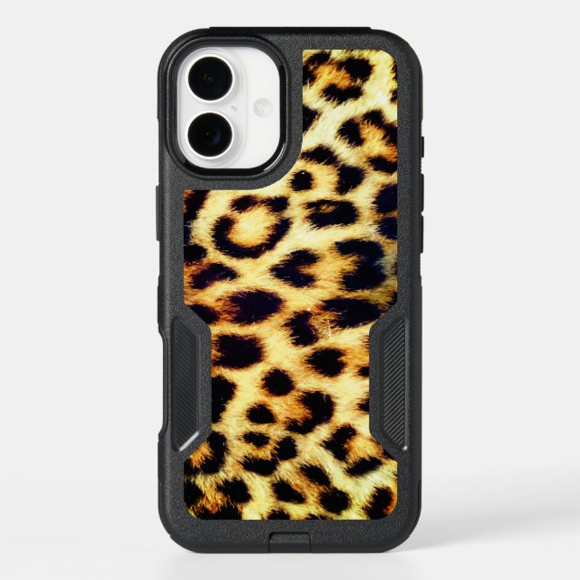Leopard Cheetah Print Faux Fur Otterbox iPhone Case (Back)