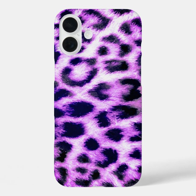 Leopard Cheetah Print Faux Fur pink Case-Mate iPhone Case (Back)