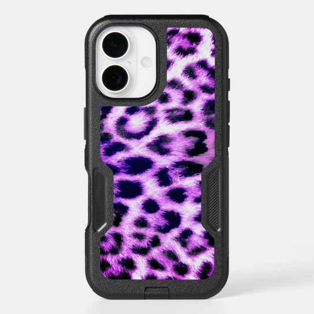 Leopard Cheetah Print Faux Fur pink Otterbox iPhone Case (Back)