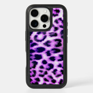 Leopard Cheetah Print Faux Fur pink iPhone 16 Pro Case