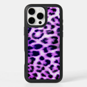Leopard Cheetah Print Faux Fur pink iPhone 16 Pro Max Case