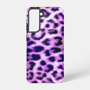 Leopard Cheetah Print Faux Fur pink Samsung Galaxy S21 Case