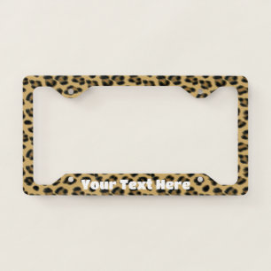 Leopard Cheetah Print License Plate Frame