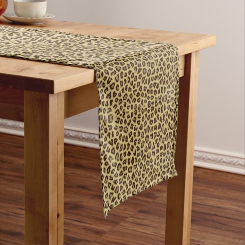 Leopard  Cheetah Print Short Table Runner