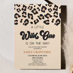 Leopard Cheetah Print Wild One Baby Shower Invitation