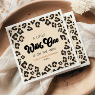Leopard Cheetah Print Wild One Baby Shower Napkins