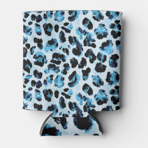 Leopard Cheetah Skin: Watercolor Vintage Tie Dye Can Cooler