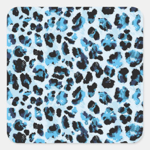 Leopard Cheetah Skin: Watercolor Vintage Tie Dye Square Sticker
