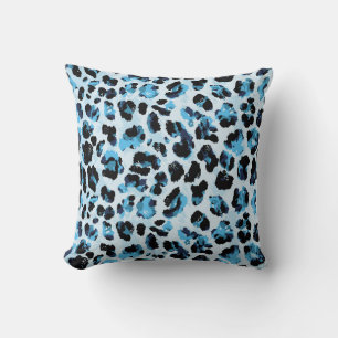 Leopard Cheetah Skin: Watercolor Vintage Tie Dye Throw Pillow