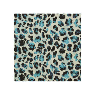 Leopard Cheetah Skin: Watercolor Vintage Tie Dye Wood Wall Art