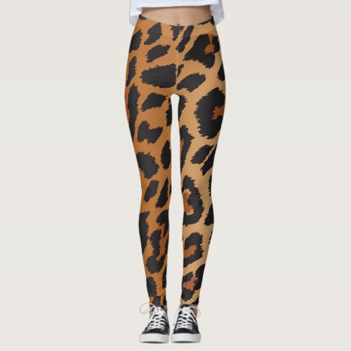 Leopard Cheetah Spots Wild Animal Print Pattern Leggings