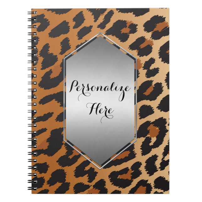 Leopard Cheetah Spots Wild Animal Print Pattern Notebook (Front)