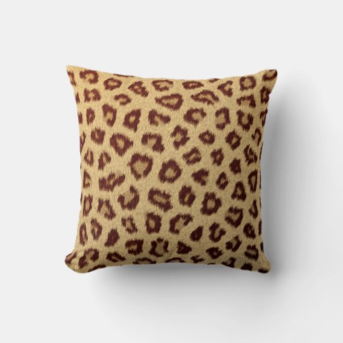 leopard cheetah throw pillow