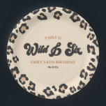 Leopard Cheetah Wild and Six 6th Birthday Party Paper Plates<br><div class="desc">These are Leopard Cheetah Print Wild And Six 6th Birthday Party Paper Plates!</div>