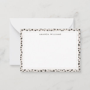 Leopard Cheetah Wild Animal Skin Pattern Note Card