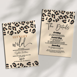 Leopard Cheetah Wild Bachelorette Weekend Party Invitation