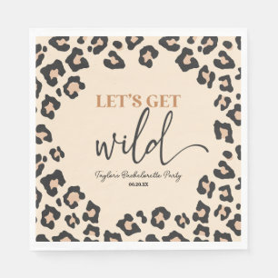 Leopard Cheetah Wild Bachelorette Weekend Party Napkins