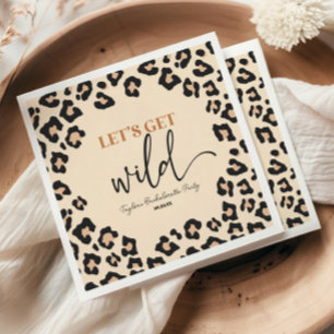 Leopard Cheetah Wild Bachelorette Weekend Party Napkins