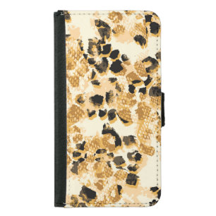 Leopard Chic: Vintage Pattern Elegance. Samsung Galaxy S5 Wallet Case