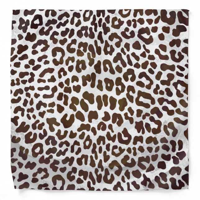 Leopard Chocolate Print Bandana (Front)