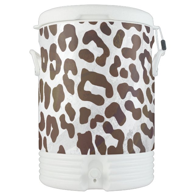 Leopard Chocolate Print Beverage Cooler (Front)