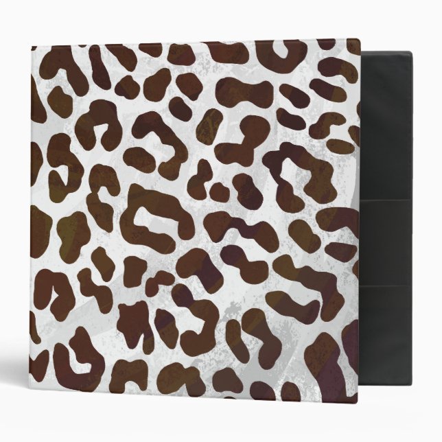 Leopard Chocolate Print Binder (Front/Inside)